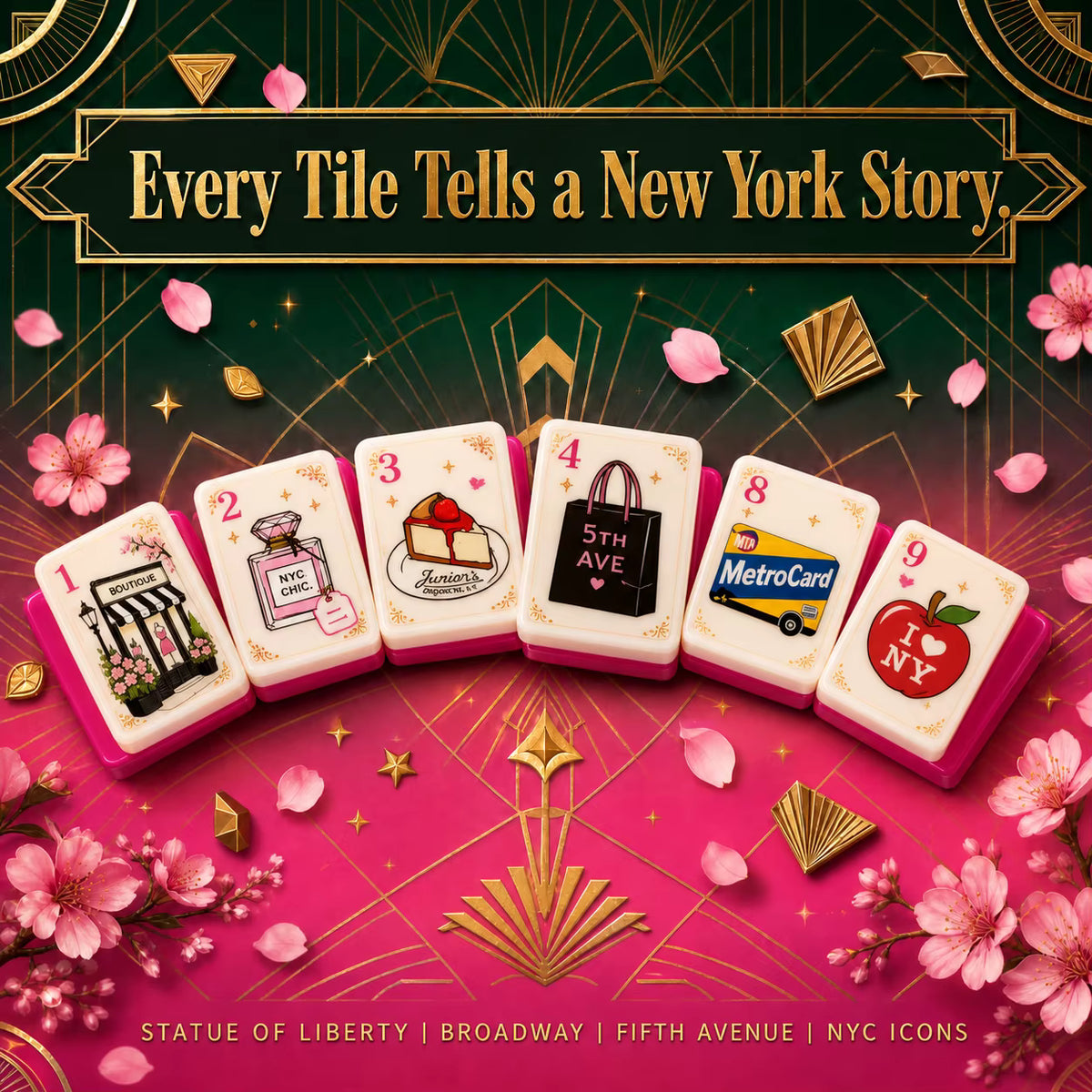 New York City Chic American Mahjong Set β 160 Tiles