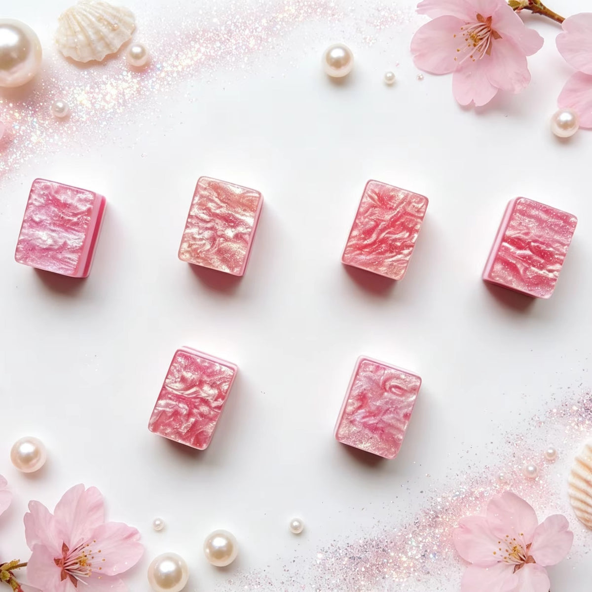 Blush Blossom American Mahjong Set β 160 Tiles