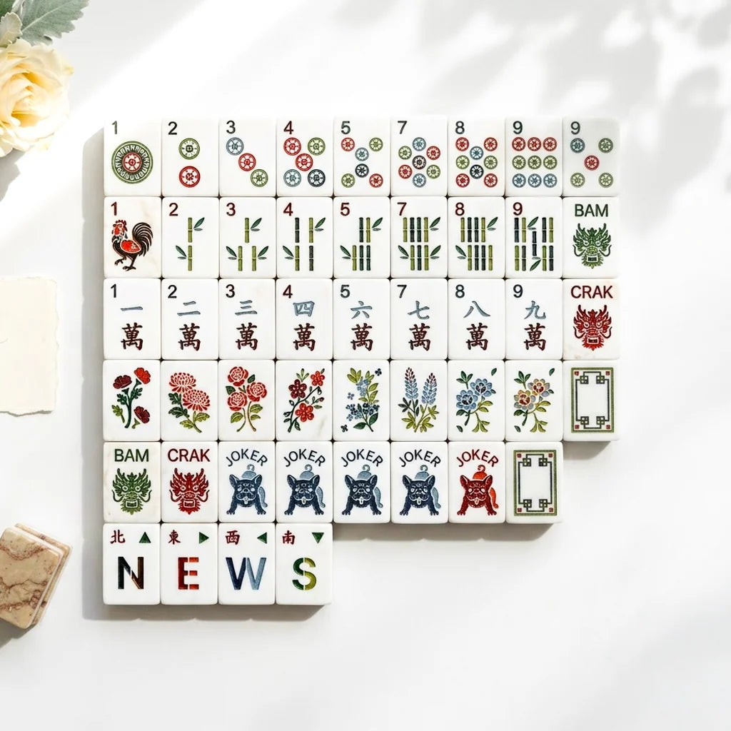 Marielle Marble American Mahjong Set β 160 Tiles