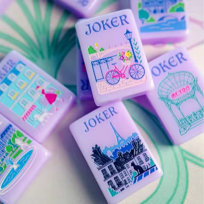 Paris Garden Floral American Mahjong Set – 160 Tiles