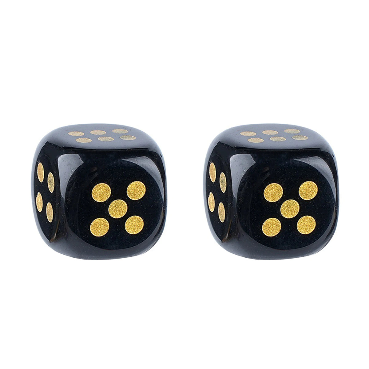 Natural Gemstone Mahjong Dice - Set of 6