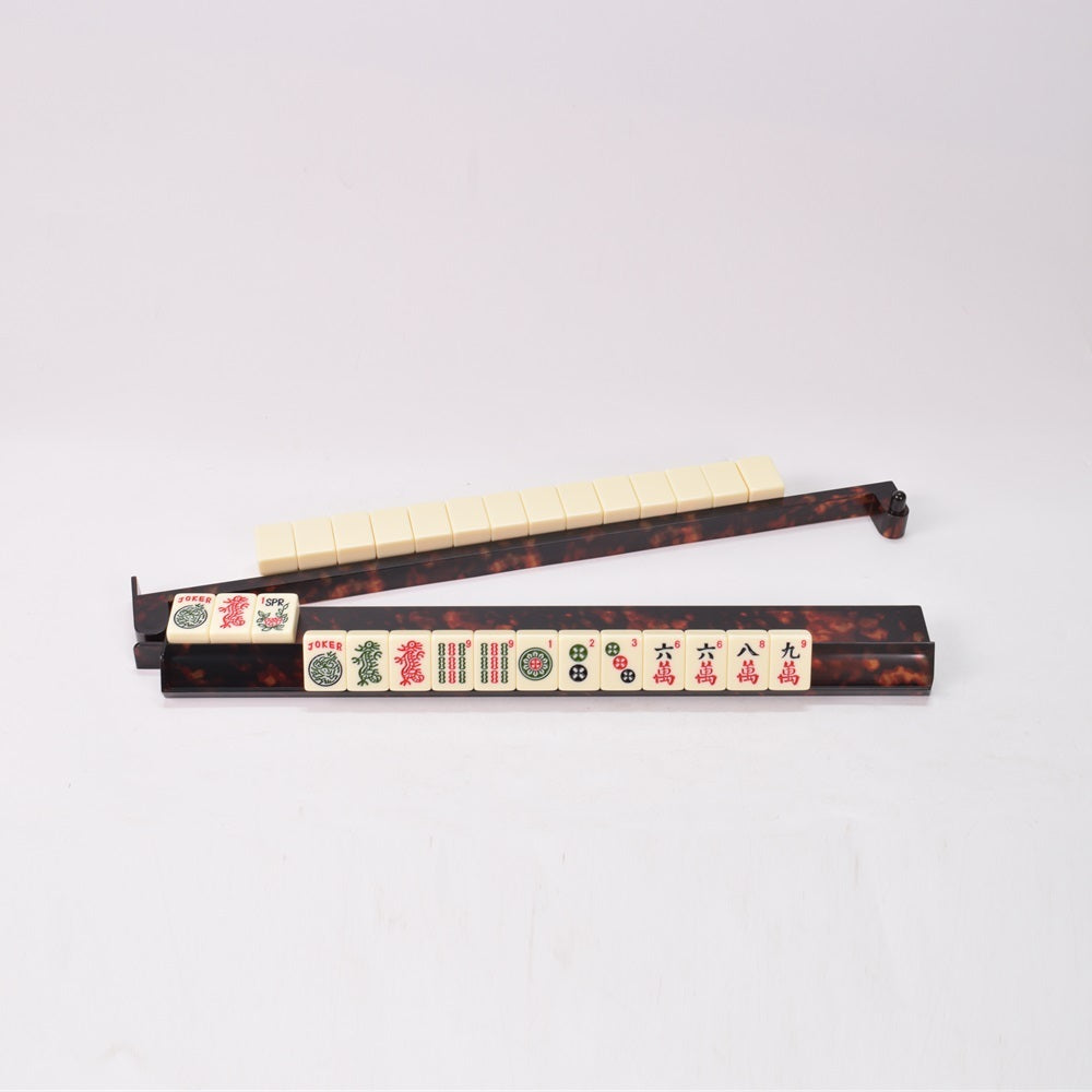 Tortoise Shell Mahjong Rack Set