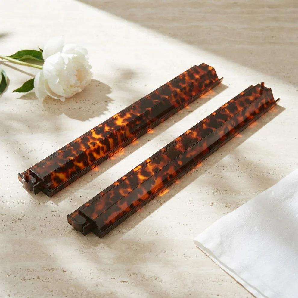 Tortoise Shell Mahjong Rack Set
