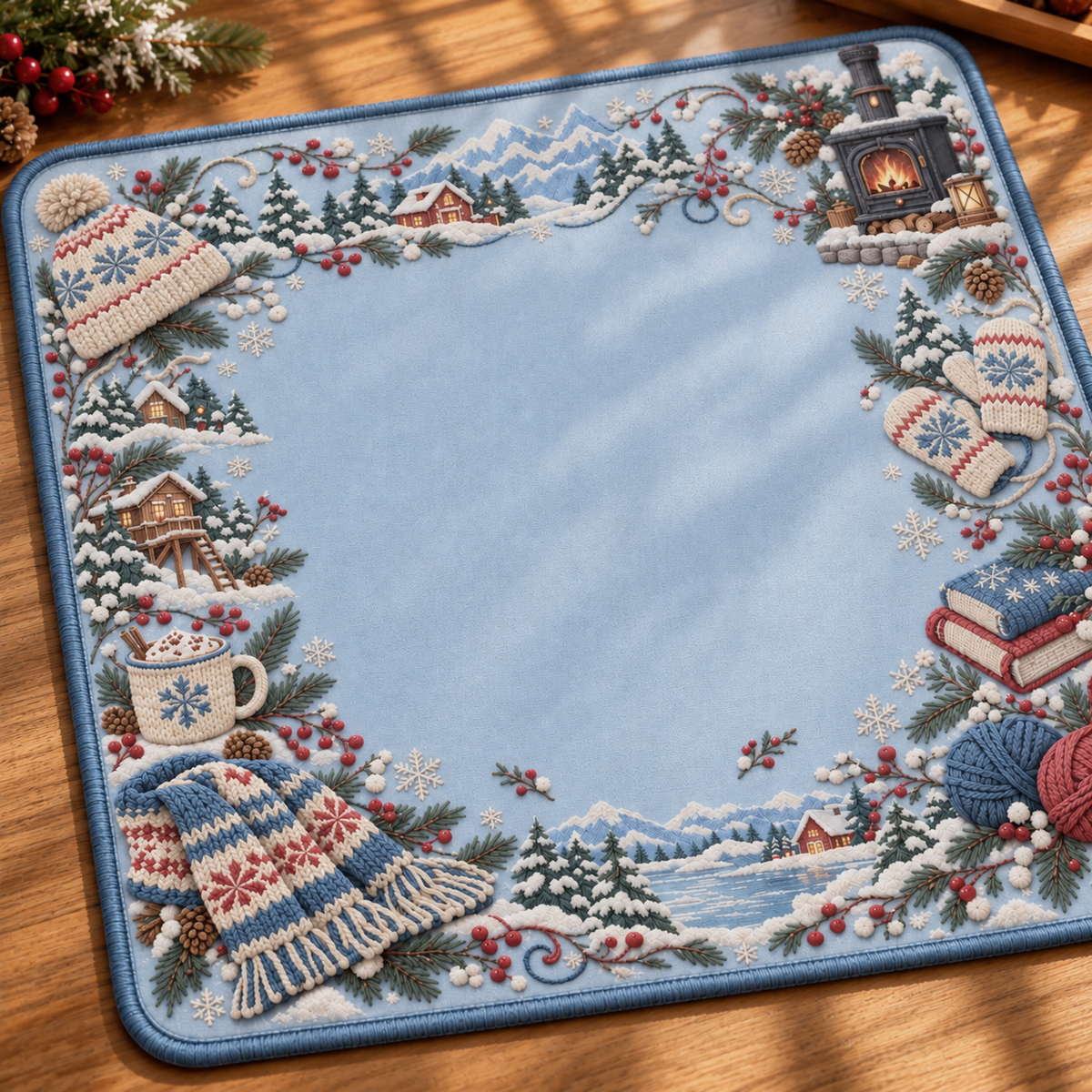 Winter Wonderland Christmas Mahjong Mat