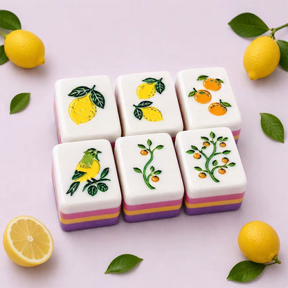 Lemon Garden American Mahjong Set — 160 Tiles