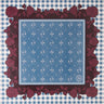 Blue Gingham Rose Mahjong Mat 31.5 Inch