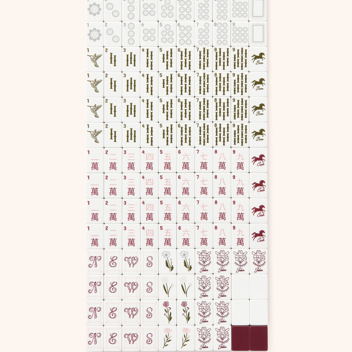 Desert Rose American Mahjong Set — 160 Tiles