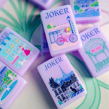 Paris Garden Floral American Mahjong Set – 160 Tiles