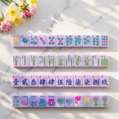 Paris Garden Floral American Mahjong Set – 160 Tiles