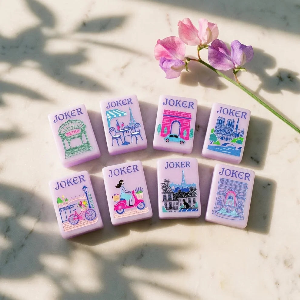 Paris Garden Floral American Mahjong Set – 160 Tiles