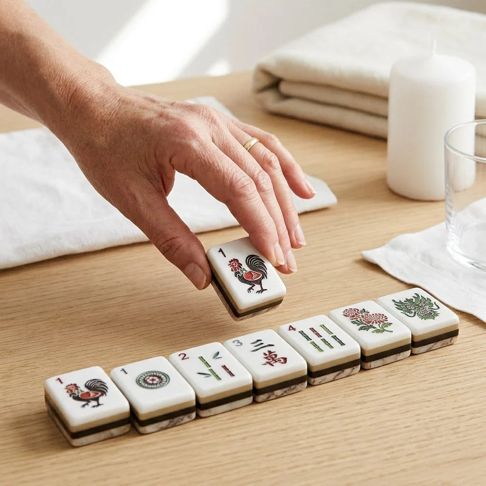 Marielle Marble American Mahjong Set – 160 Tiles