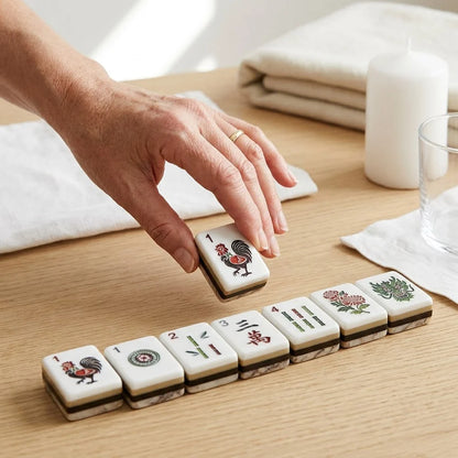 Marielle Marble American Mahjong Set – 160 Tiles