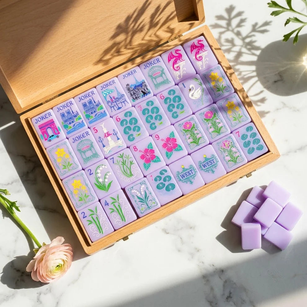 Paris Garden Floral American Mahjong Set – 160 Tiles