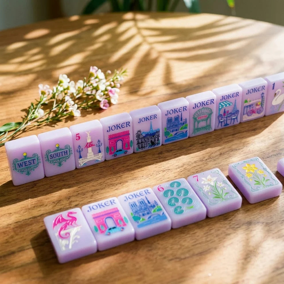 Paris Garden Floral American Mahjong Set – 160 Tiles