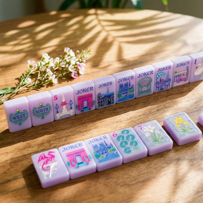 Paris Garden Floral American Mahjong Set – 160 Tiles