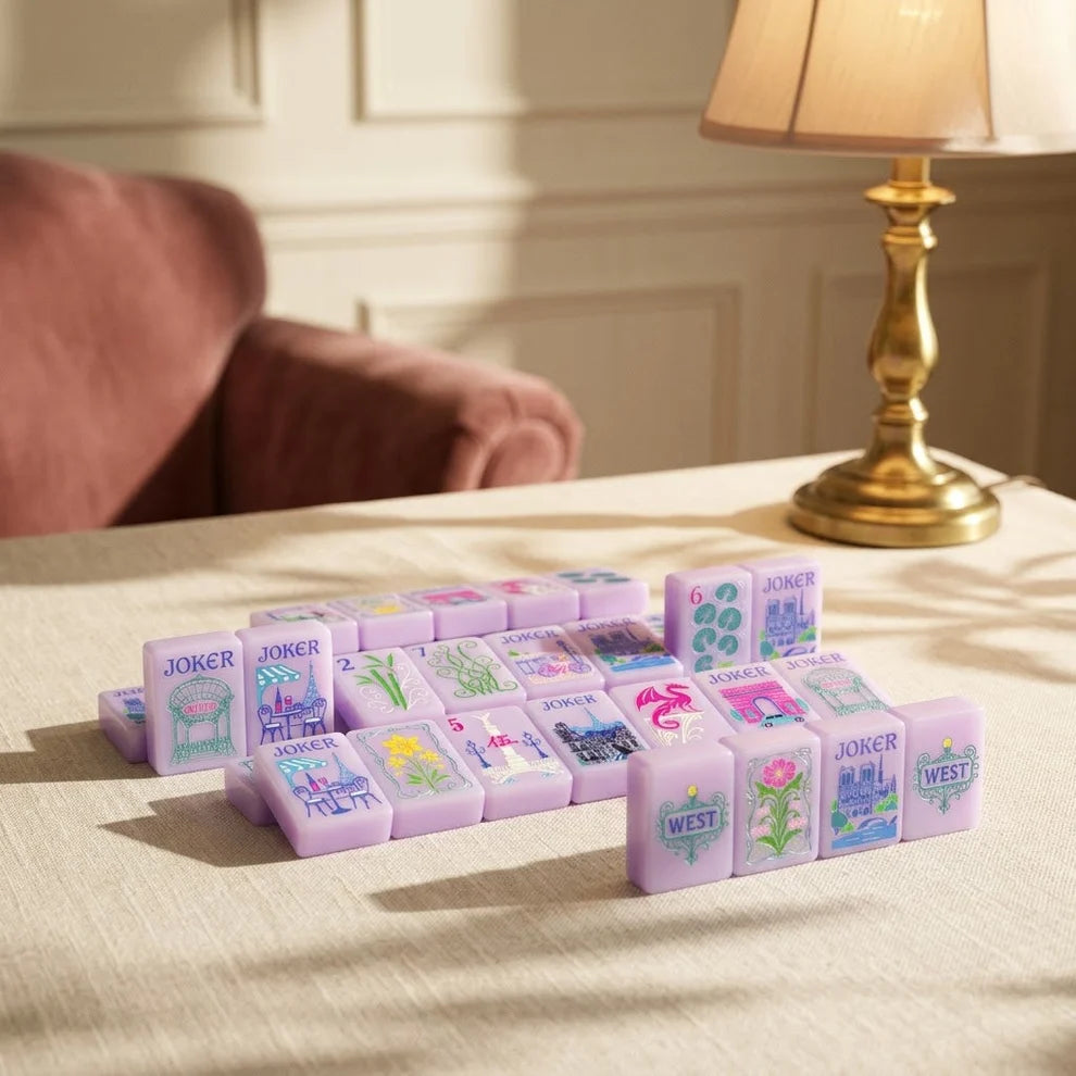 Paris Garden Floral American Mahjong Set – 160 Tiles