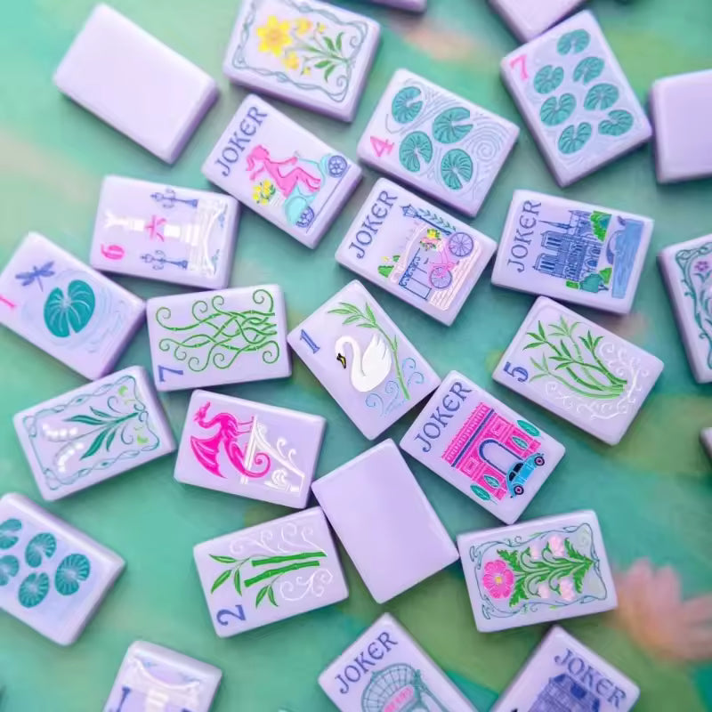 Paris Garden Floral American Mahjong Set – 160 Tiles