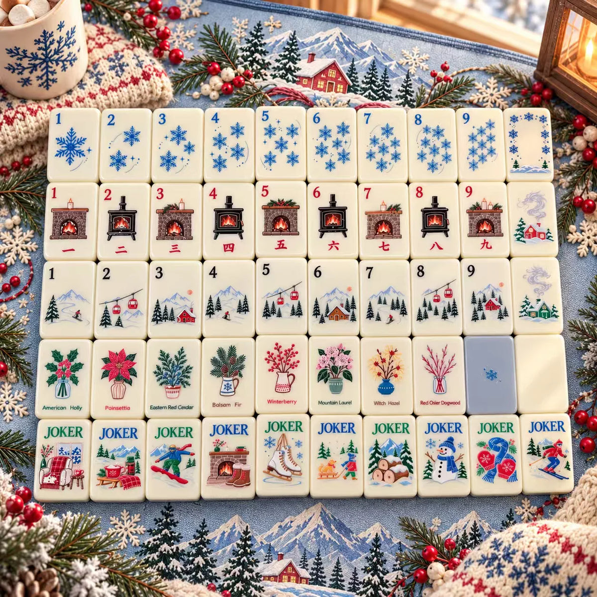 Winter Wonderland American Mahjong Set — 160 Tiles