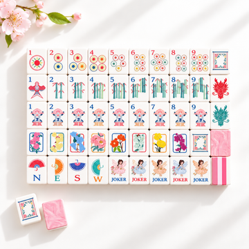 Blush Blossom American Mahjong Set — 160 Tiles