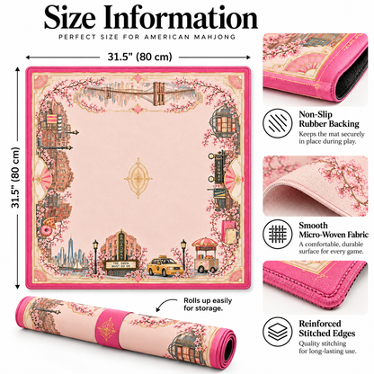 New York Blossom Mahjong Mat