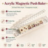Transparent Acrylic Magnetic Push Ruler - 20-Inch