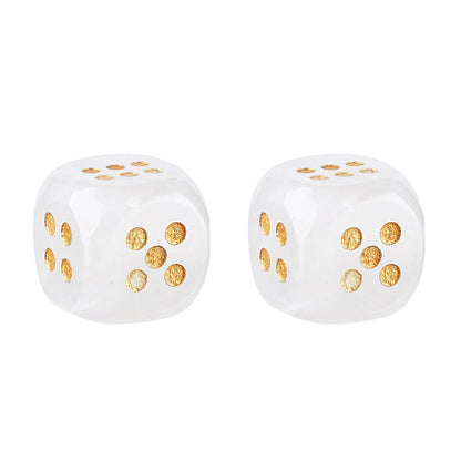 Natural Gemstone Mahjong Dice - Set of 6