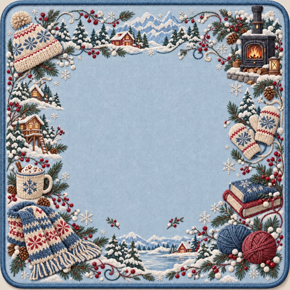 Winter Wonderland Christmas Mahjong Mat