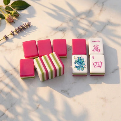 Pink Peony American Mahjong Set — 160 Tiles