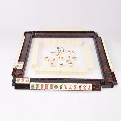Tortoise Shell Mahjong Rack Set